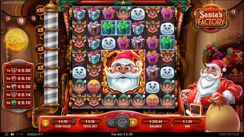 Santa’s Factory slot screen 5