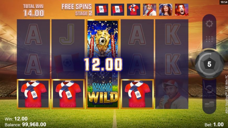 All Win FC slot screen 4