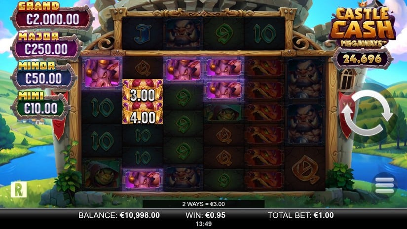 Castle Cash Megaways slot screen 2