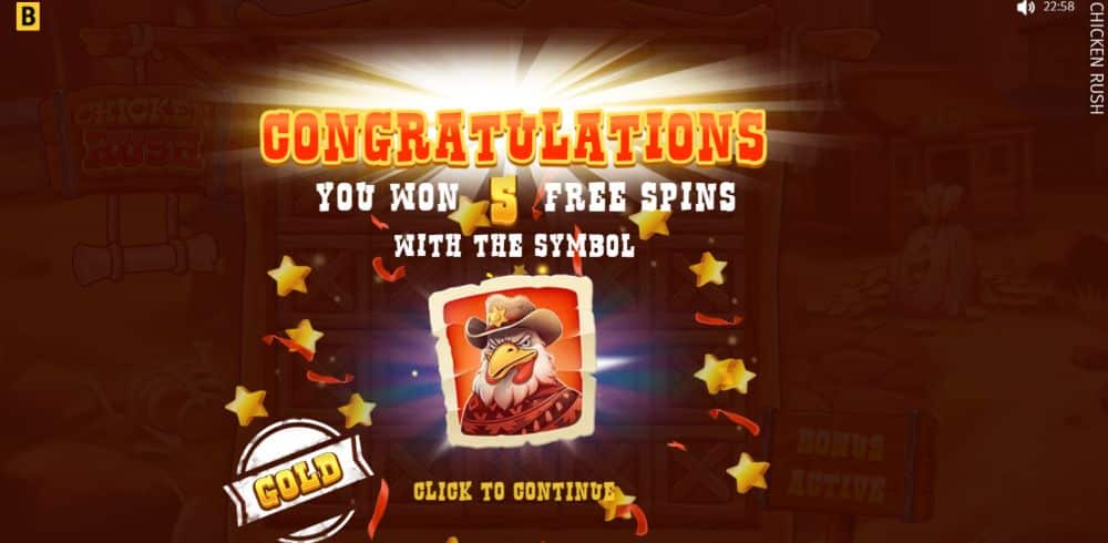 Chicken Rush slot machine features