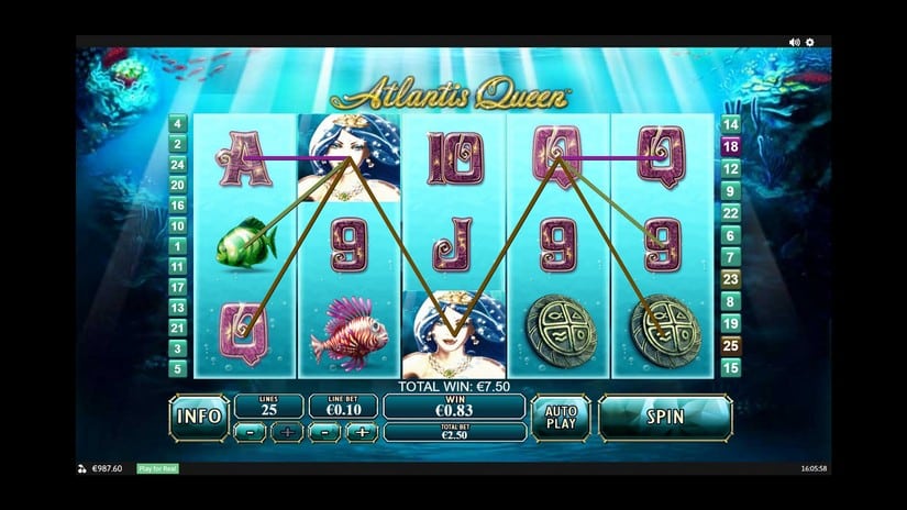 Atlantis Queen slot screen 2