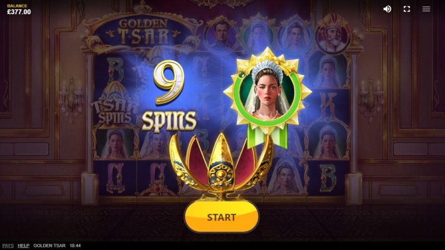 Golden Tsar slot screen 4