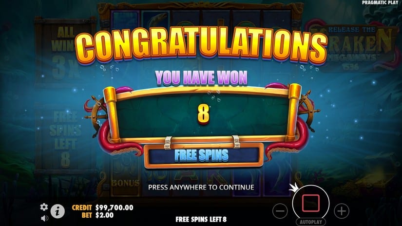 Release the Kraken Megaways slot screen 5