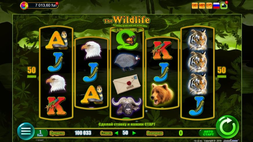 The Wildlife slot screen 1