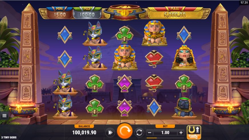 3 Tiny Gods slot screen 1
