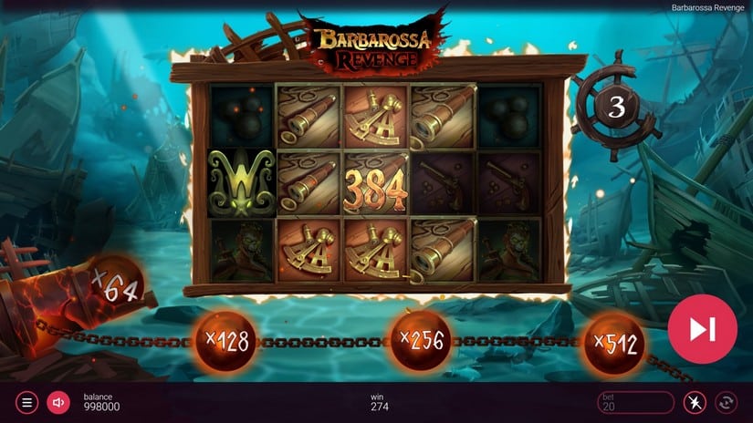 Barbarossa Revenge DoubleMax slot screen 5