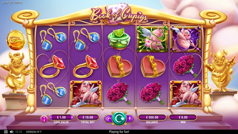 Book of Cupigs slot screen 1