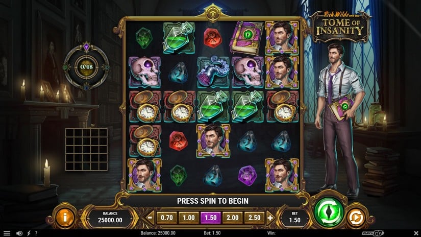 Rich Wilde and the Tome of Insanity slot screen 1