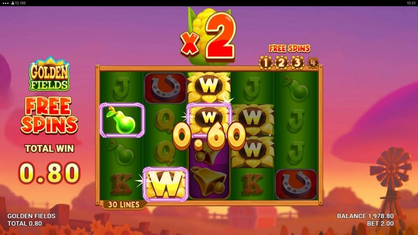 Golden Fields slot screen 3