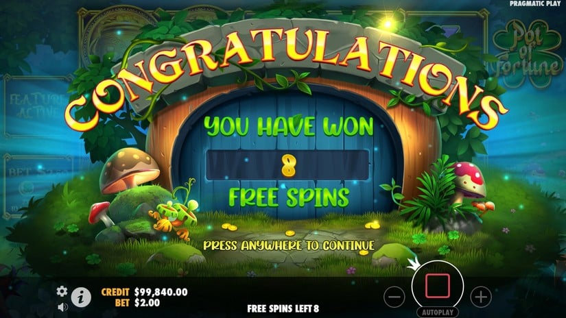 Pot of Fortune slot screen 3