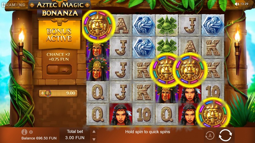 Aztec Magic Bonanza slot screen 3