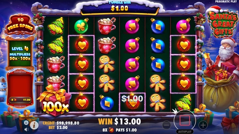 Santa’s Great Gifts slot screen 6