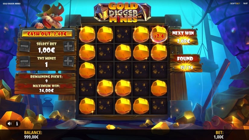 Gold Digger: Mines slot screen 4