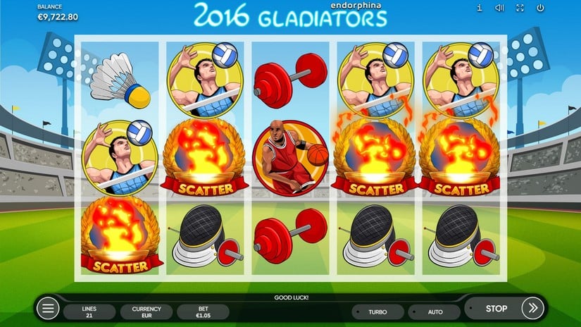 2016 Gladiators slot screen 2