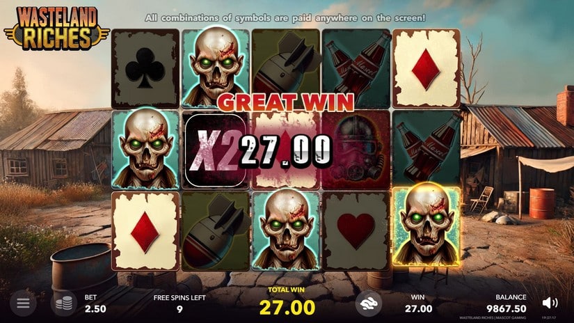 Wasteland Riches slot screen 4