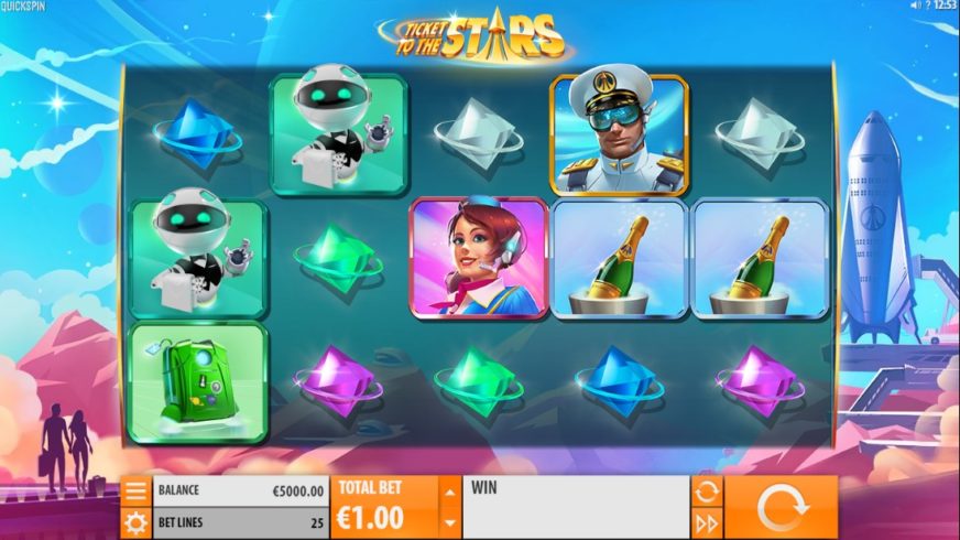 Ticket to the Stars slot screen 1