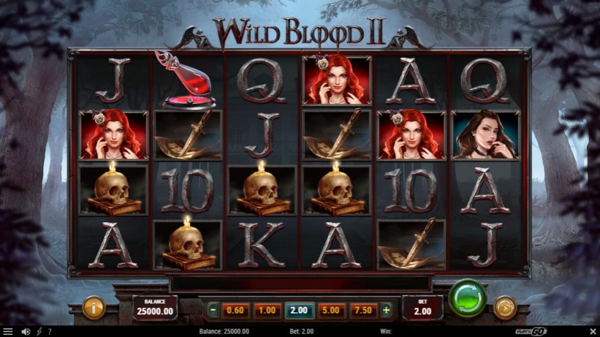 Wild Blood 2 slot screen 1