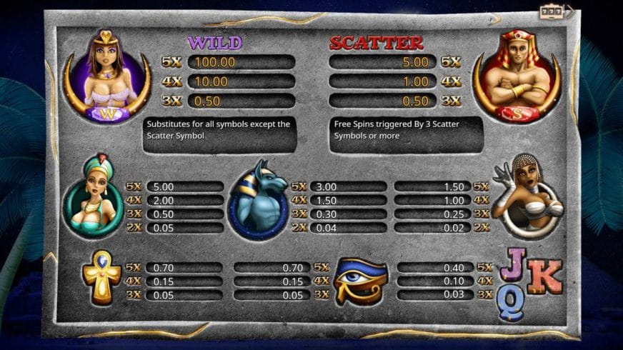 Valley Of Pharaohs slot screen 2