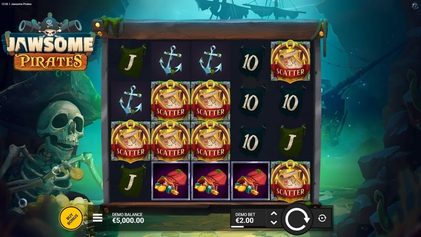 Jawsome Pirates slot screen 1