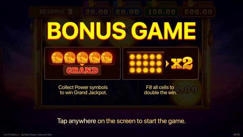 Buffalo Power slot screen 4