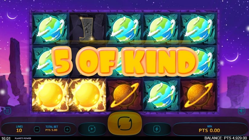 Planets Power slot screen 3