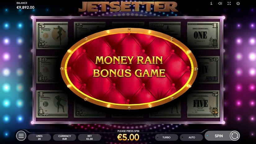 Jetsetter slot screen 3