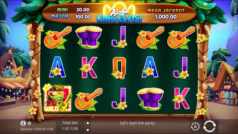 Aloha King Elvis slot screen 1