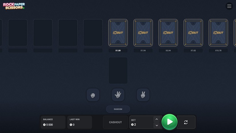 Rock Paper Scissors slot screen 1