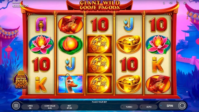 Giant Wild Goose Pagoda slot screen 1
