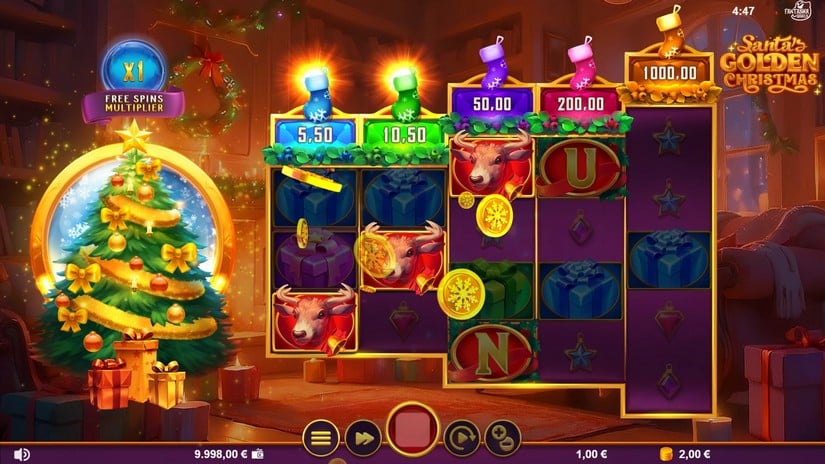Santa’s Golden Christmas slot screen 2