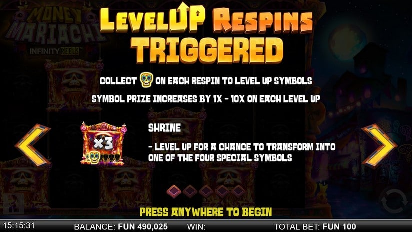 Money Mariachi Infinity Reels slot screen 4