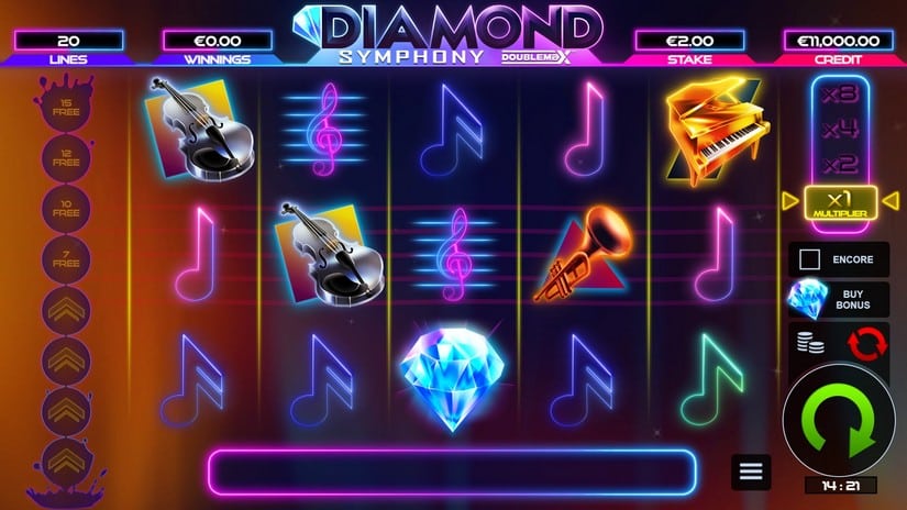 Diamond Symphony DoubleMax slot screen 1