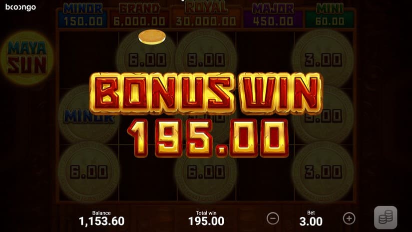 Maya Sun slot screen 6