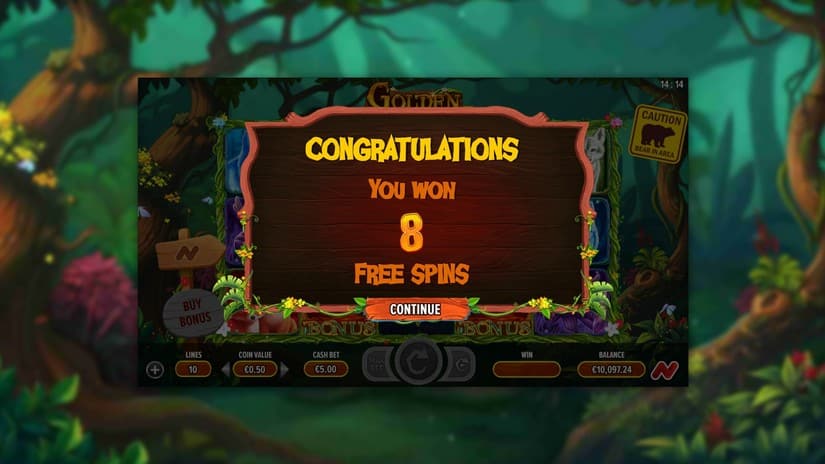 Golden Bear Mountain slot screen 4