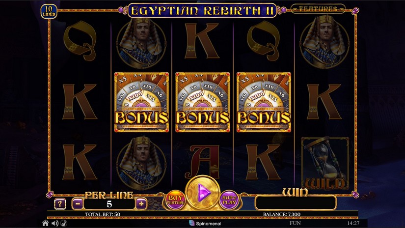 Egyptian Rebirth II slot screen 6