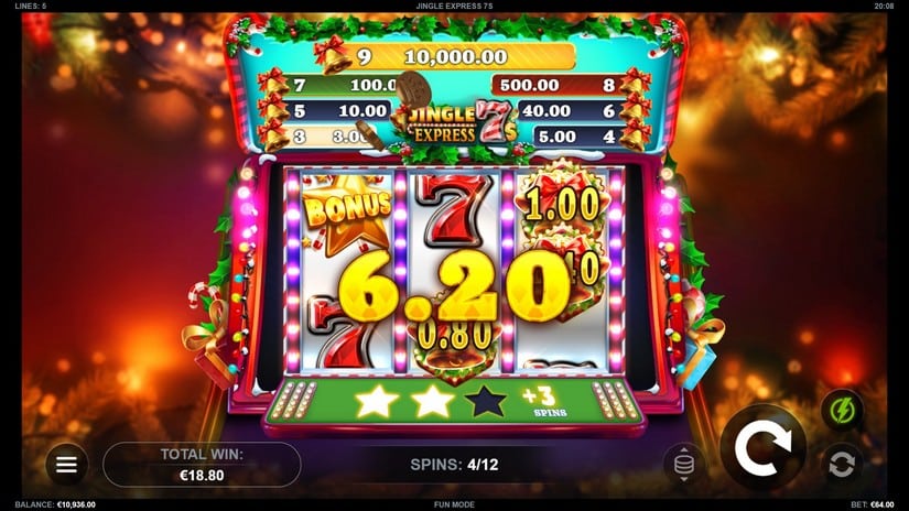 Jingle Express 7s slot screen 4