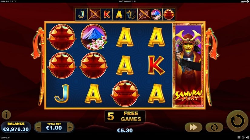 Samurai Fury slot screen 5
