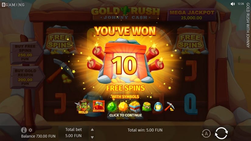 Gold Rush With Johnny Cash slot screen 6