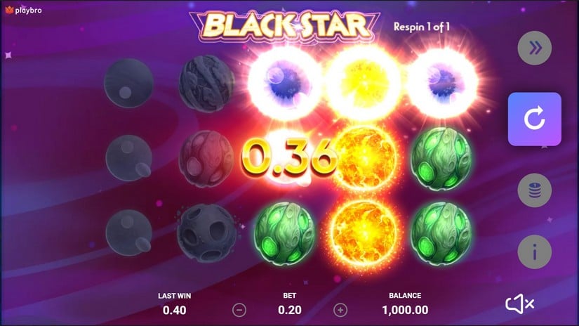 Black star slot screen 2