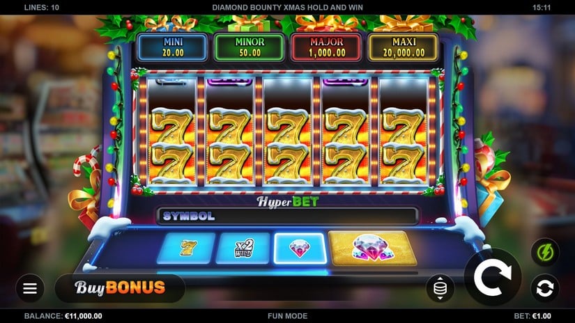 Diamond Bounty Xmas Hold’n’Win slot screen 1