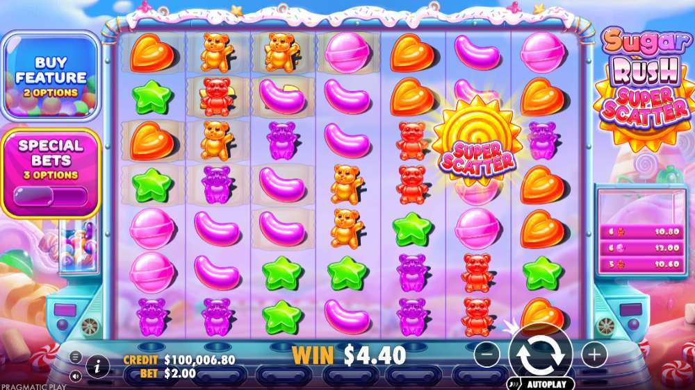 Sugar Rush Super Scatter play free slot