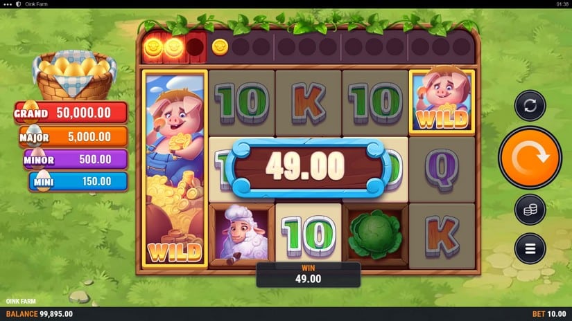 Oink Farm slot screen 6
