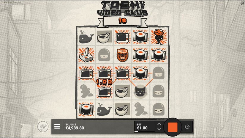 Toshi Video Club slot screen 2