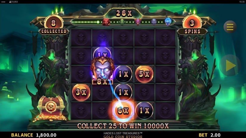 Hades Lost Treasures slot screen 4