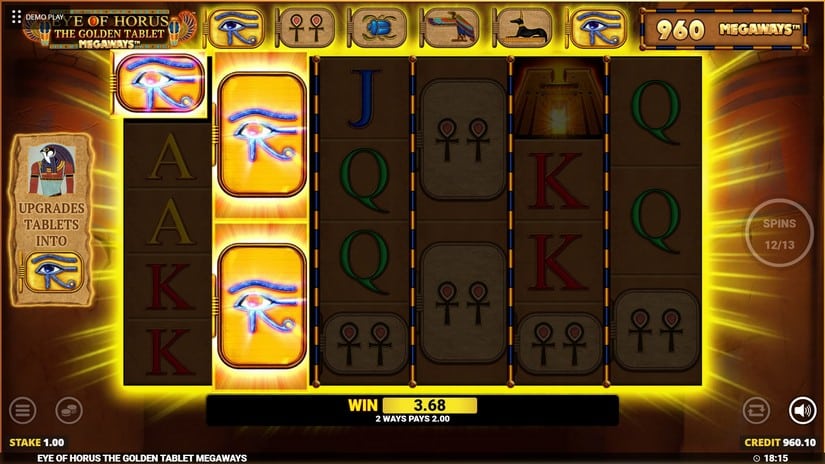 Eye Of Horus The Golden Tablet Megaways slot screen 4