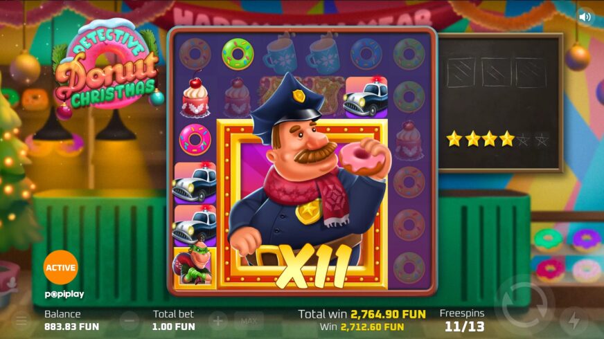 Detective Donut Christmas slot screen 7