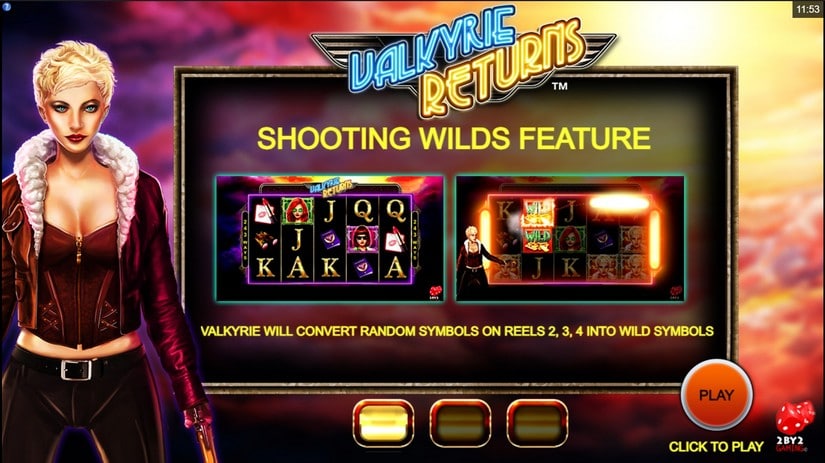 Valkyrie Returns slot screen 1