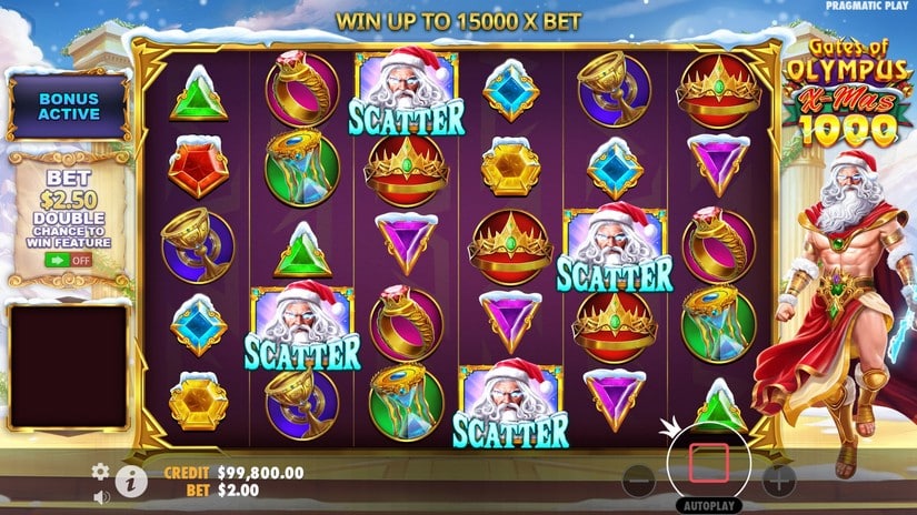Gates of Olympus Xmas 1000 slot screen 3