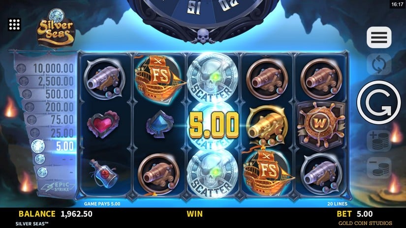 Silver Seas slot screen 3