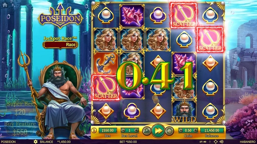 Poseidon slot screen 2